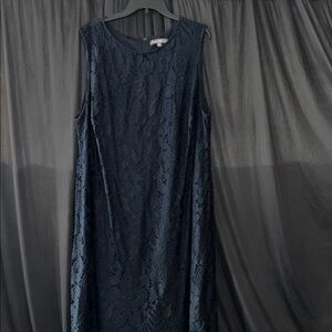Sharagano Midnight Blue Lace Dress